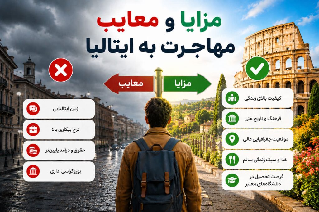 مزایا و معایب مهاجرت به ایتالیا