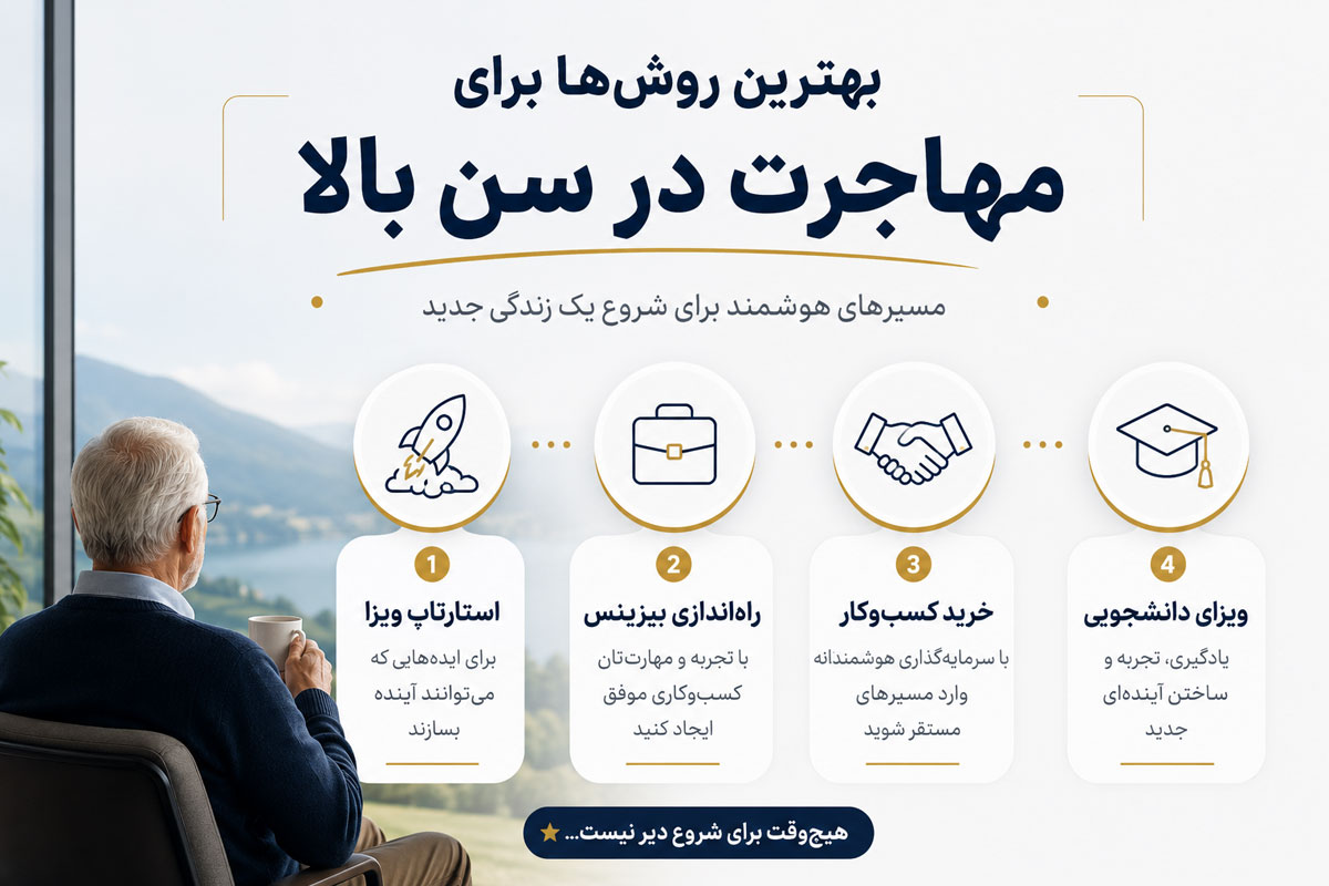 بهترین روش ها برای مهاجرت در سن بالا