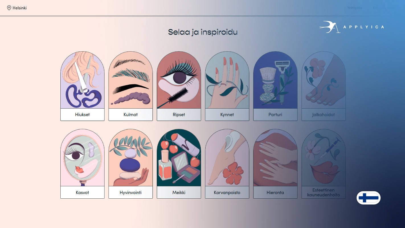 سکو رزرو خدمات زیبایی آنلاین – فنلاند