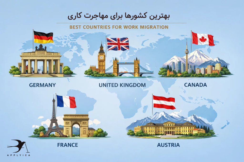بهترین کشورها برای مهاجرت کاری در سال 2026