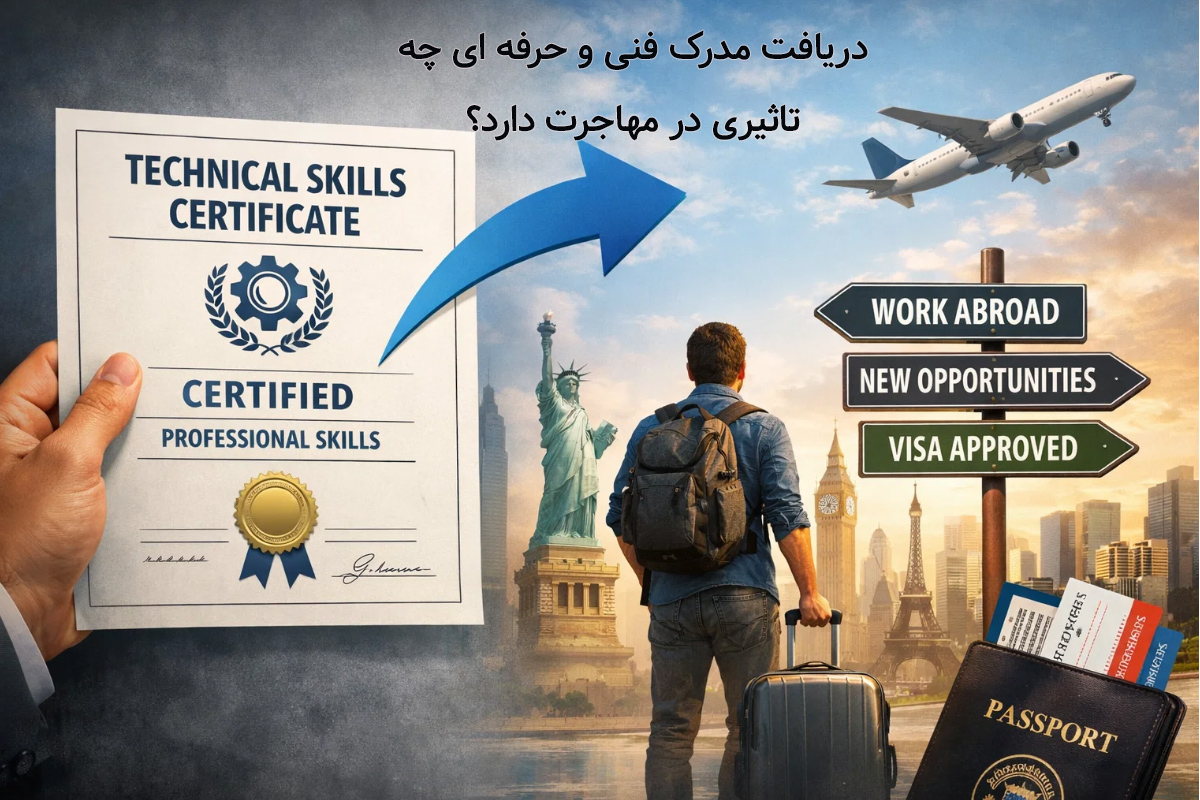 دریافت مدرک فنی و حرفه ای چه تاثیری در مهاجرت دارد