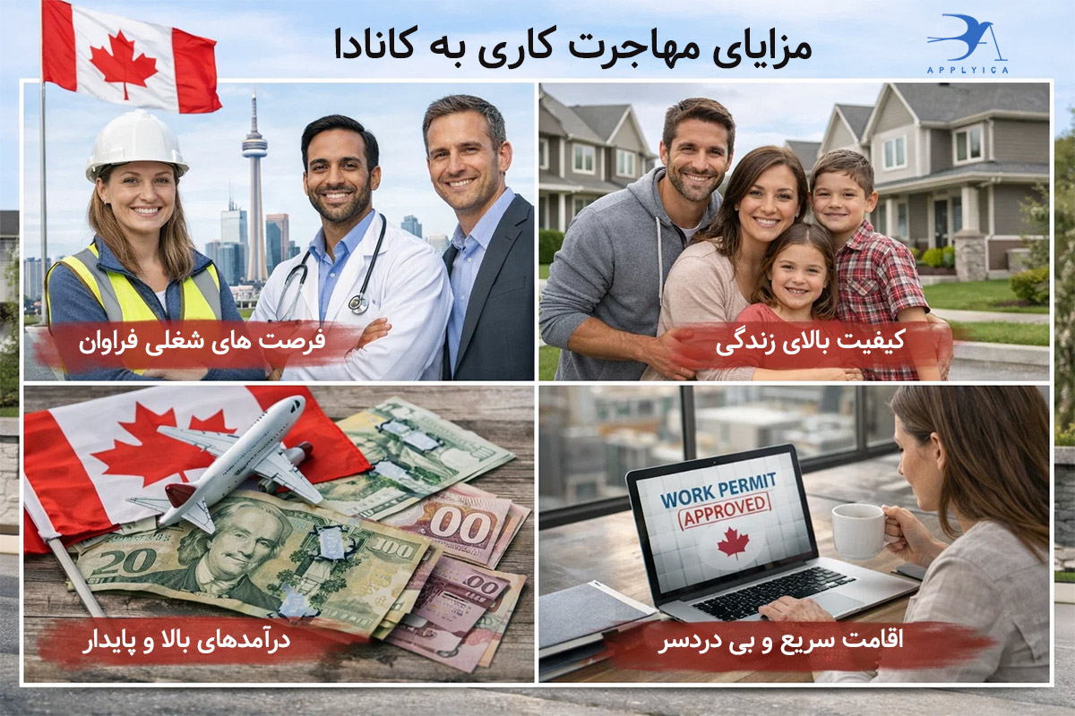 مزایای مهاجرت کاری به کانادا